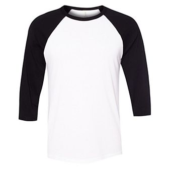Canvas Mens 3/4 Sleeve Baseball T-Shirt