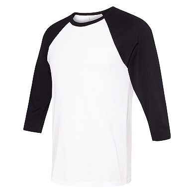Canvas Mens 3/4 Sleeve Baseball T-Shirt
