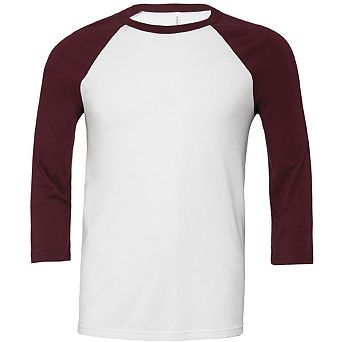 Canvas Mens 3/4 Sleeve Baseball T-Shirt