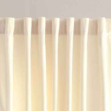 Lush Decor Prima Velvet Solid Light Filtering Set of two Window Curtain Panels