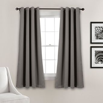 Lush Decor Insulated Grommet Blackout Set of two Window Curtain Panels