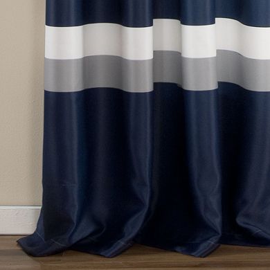 Lush Decor Alexander Stripe Light Filtering Set of 2 Window Curtain Panels