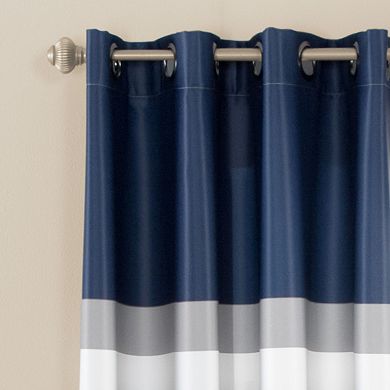 Lush Decor Alexander Stripe Light Filtering Set of 2 Window Curtain Panels