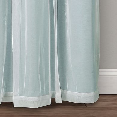 Lush Decor Grommet Sheer & Insulated Blackout Lined Set of 2 Window Curtain Panels