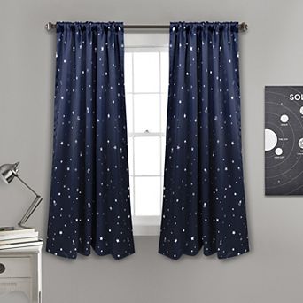 Lush Decor Star Blackout Set of 2 Window Curtain Panels