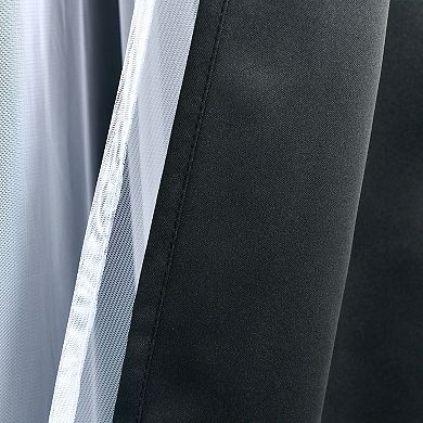 Lush Decor Grommet Sheer Insulated Blackout Set of 2 Window Curtain Panels