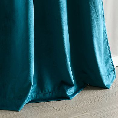 Lush Decor Prima Velvet Solid Light Filtering Grommet Set of 2 Window Curtain Panels