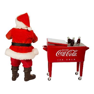 Coca-Cola Santa & Table Cooler Christmas Table Decor 2-piece Set