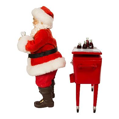 Coca-Cola Santa & Table Cooler Christmas Table Decor 2-piece Set