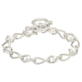 MC Collective Amedea Simulated Pearl Toggle Bracelet