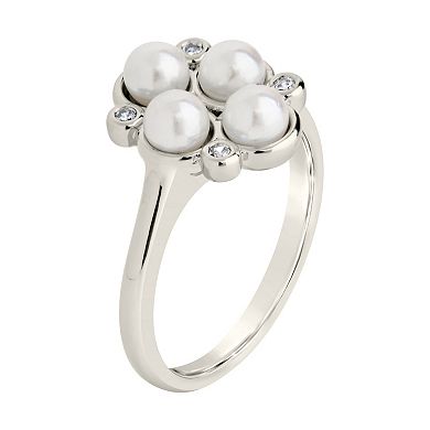 MC Collective Cosetta Simulated Pearl & Cubic Zirconia Ring