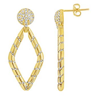 MC Collective Cubic Zirconia Gisele Drop Stud Earrings