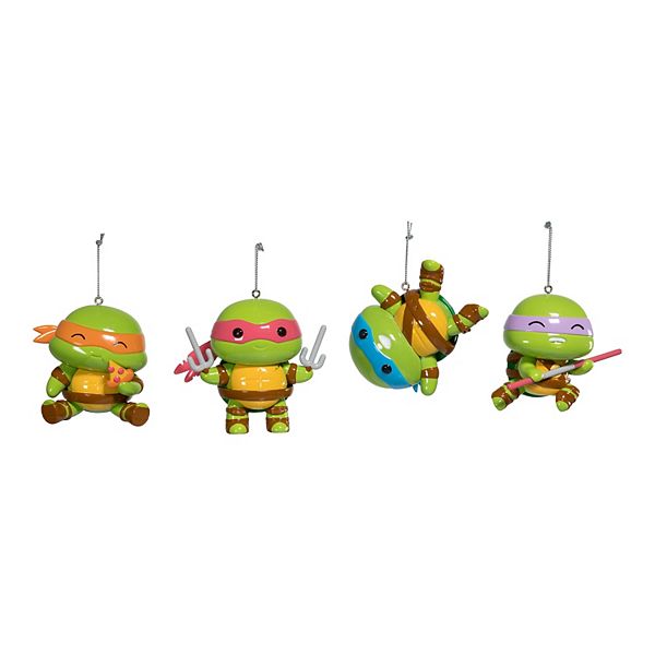 Teenage Mutant Ninja Turtles Kawaii Characters 3-Inch Ornament 4-Pack Set