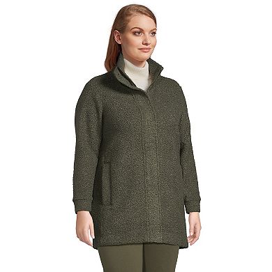 Plus Size Lands' End Boucle Coat