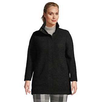 Plus Size Lands' End Boucle Coat