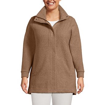 Plus Size Lands' End Boucle Coat