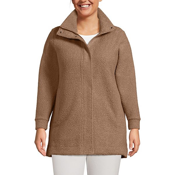 Plus Size Lands' End Boucle Coat
