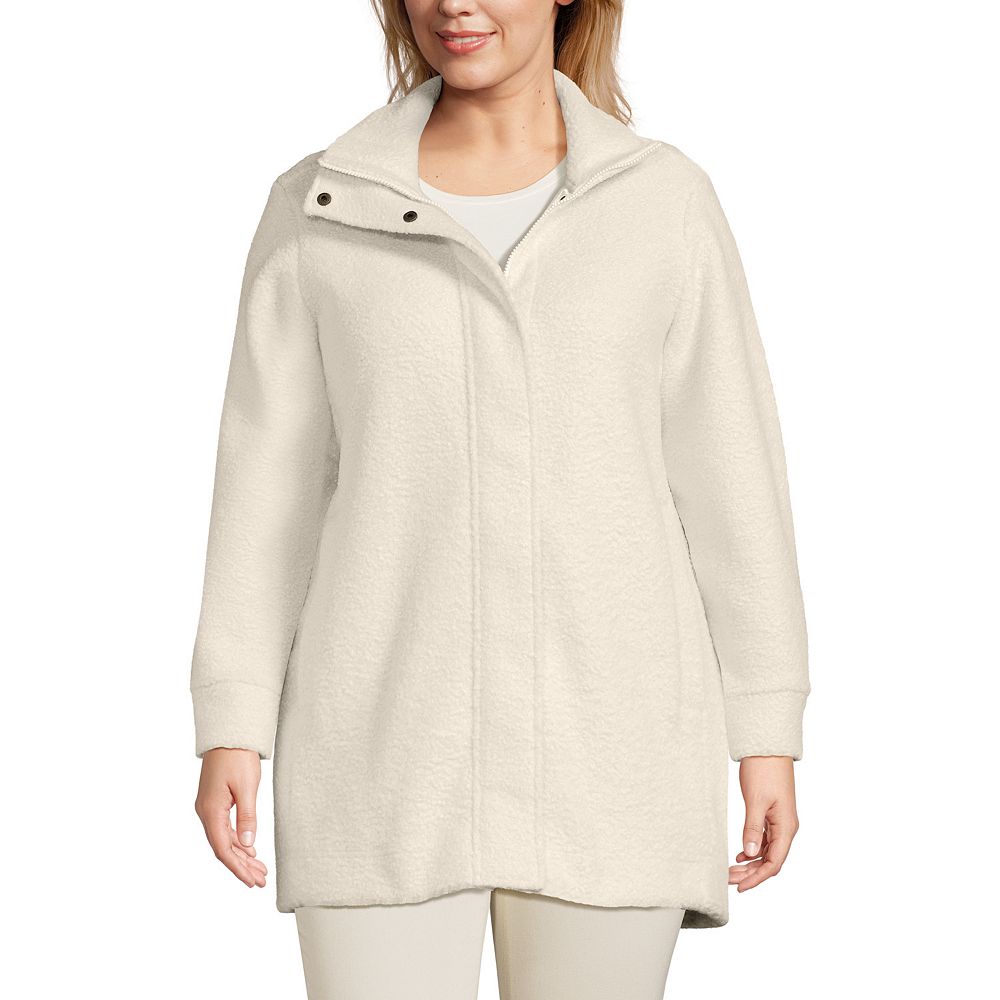 Plus Size Lands' End Boucle Coat