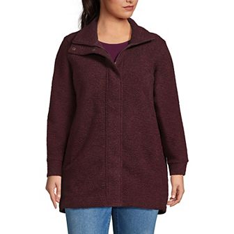 Plus Size Lands' End Boucle Coat