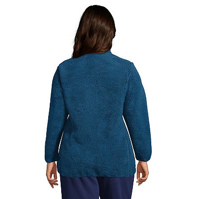 Lands end sherpa fleece jacket best sale