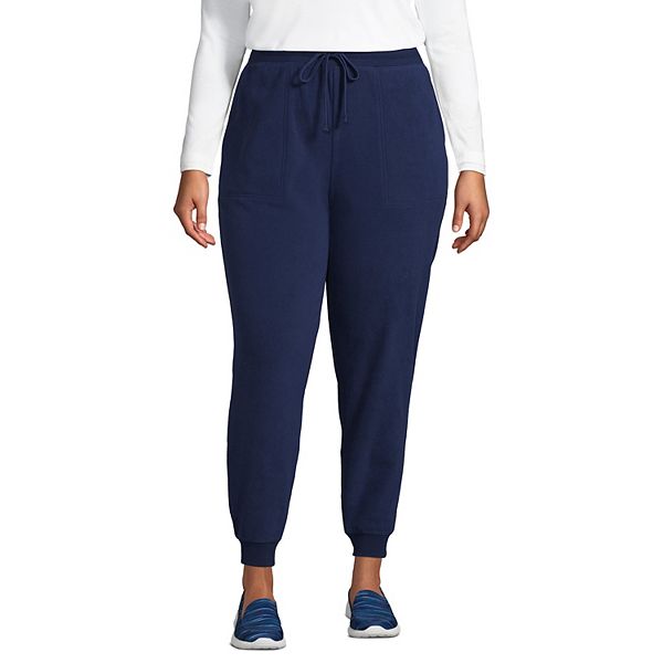 Plus Size Lands' End Fleece Jogger Pants