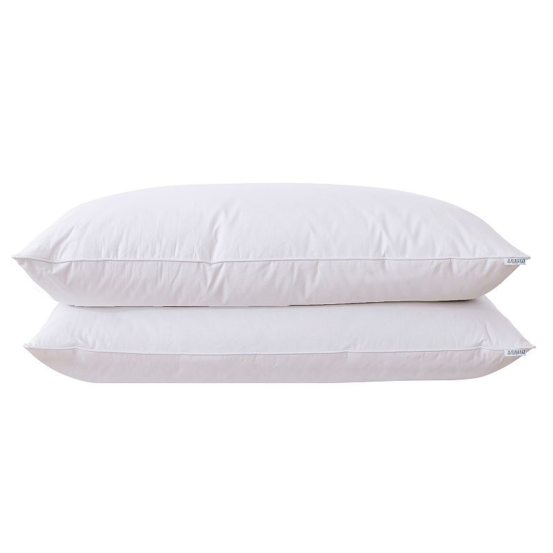 Firefly Goose Down & Feather Blend 2-Piece Pillow Set, White, King