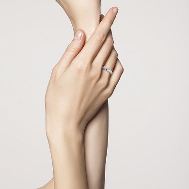 Sunkissed Sterling Cubic Zirconia 3-Stone Ring