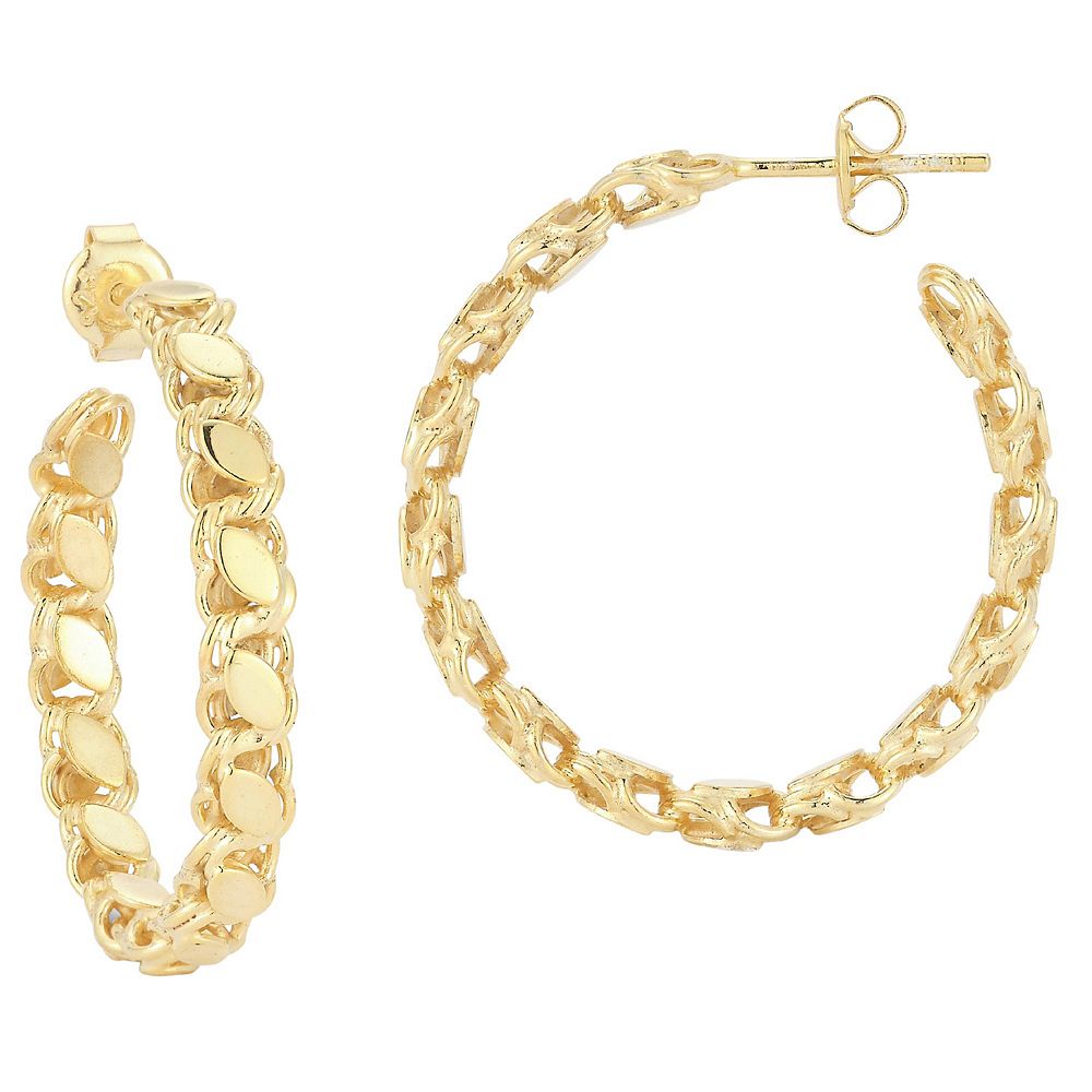 14K Silver Plated Textured Earrings main image 0