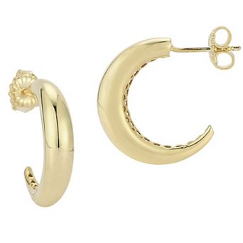 Sunkissed Sterling 14k Gold Over Silver Graduated Huggie Earrings