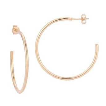 Sunkissed Sterling 14k Gold Over Silver Thick Hoop Earrings