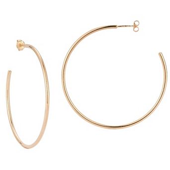 Sunkissed Sterling 14k Gold Over Silver Thick Hoop Earrings