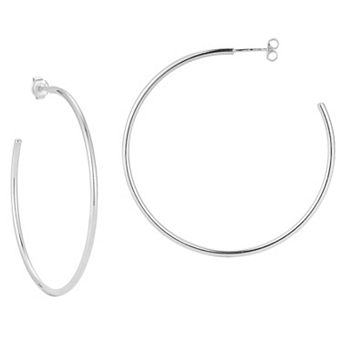 Sunkissed Sterling 14k Gold Over Silver Thick Hoop Earrings