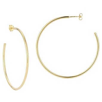 Sunkissed Sterling 14k Gold Over Silver Thick Hoop Earrings