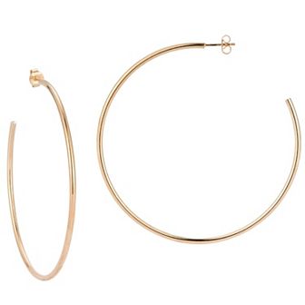 Sunkissed Sterling 14k Gold Over Silver Thick Hoop Earrings