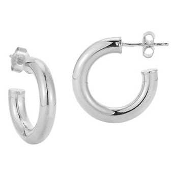 Sunkissed Sterling 0.8 in Tube Hoop Earrings