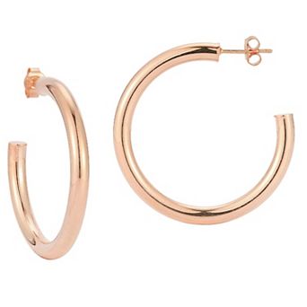 Sunkissed Sterling 1.5 in Tube Hoop Earrings
