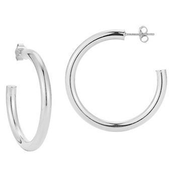 Sunkissed Sterling 1.5 in Tube Hoop Earrings