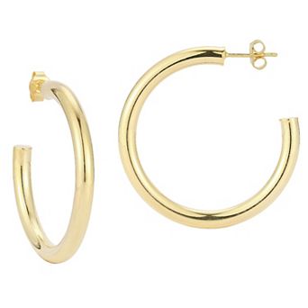 Sunkissed Sterling 1.5 in Tube Hoop Earrings