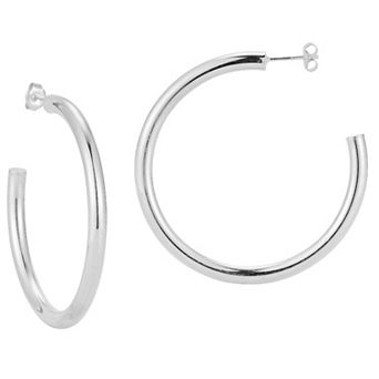 Sunkissed Sterling 14k Gold Over Silver Thick Hoop Earrings