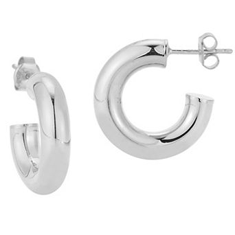 Sunkissed Sterling 0.75 in Tube Hoop Earrings