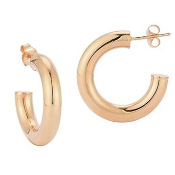 Sunkissed Sterling 5 mm Tube Hoop Earrings