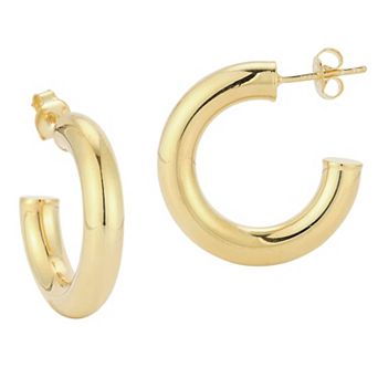 Sunkissed Sterling 5 mm Tube Hoop Earrings