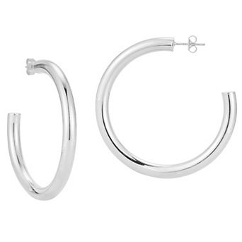 Sunkissed Sterling 14k Gold Over Silver Thick Hoop Earrings