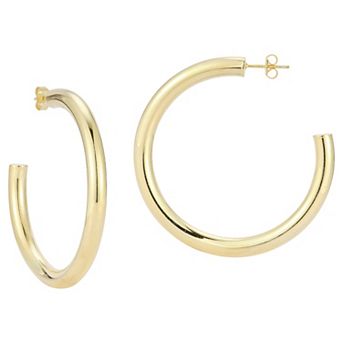 Sunkissed Sterling 14k Gold Over Silver Thick Hoop Earrings