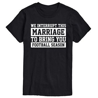 Big & Tall Marriage Football Tee