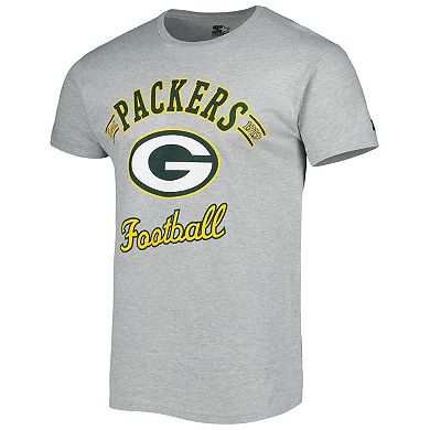 Men's Starter Heathered Gray Green Bay Packers Prime Time T-Shirt