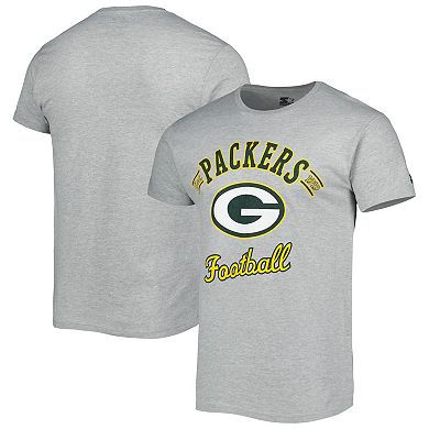 Men's Starter Heathered Gray Green Bay Packers Prime Time T-Shirt