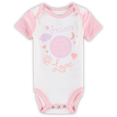 Girls Newborn Infant White Pittsburgh Steelers Spreading Love