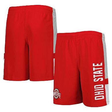 Youth Scarlet Ohio State Buckeyes Lateral Mesh Performance Shorts