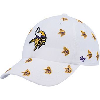 Women's '47 White Minnesota Vikings Confetti Clean Up Adjustable Hat